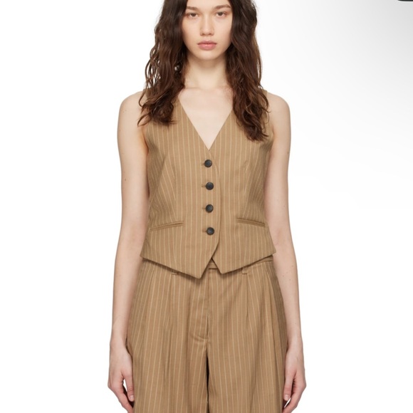 RAG & BONE Tan Priya Vest NEW - Picture 1 of 9